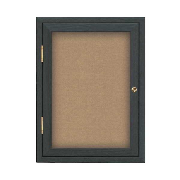 Sliding Glass Door Radius Letterboard, 72"x48", Bronze/Burgundy Vinyl